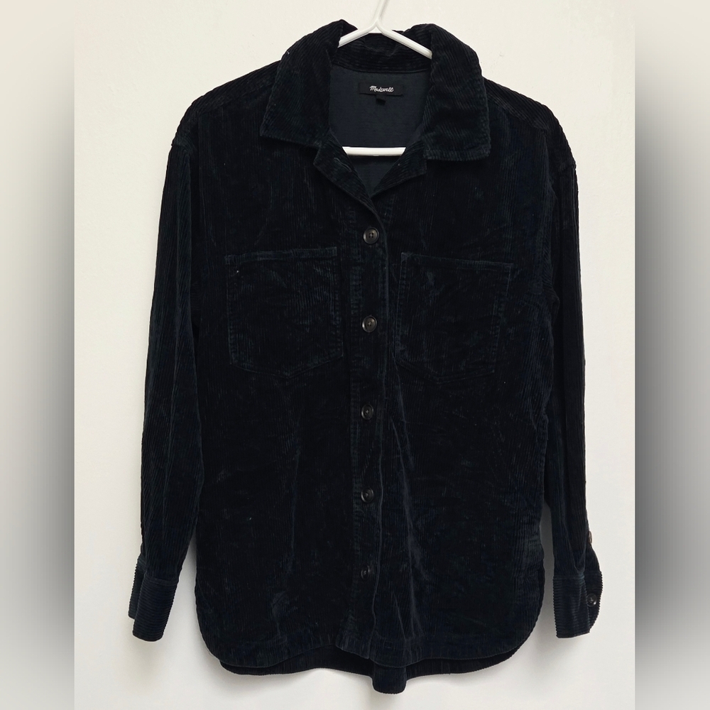 Madewell Emerald Sz S Corduroy Kentwood Oversized Shirt-Jacket - Picture 2 of 11